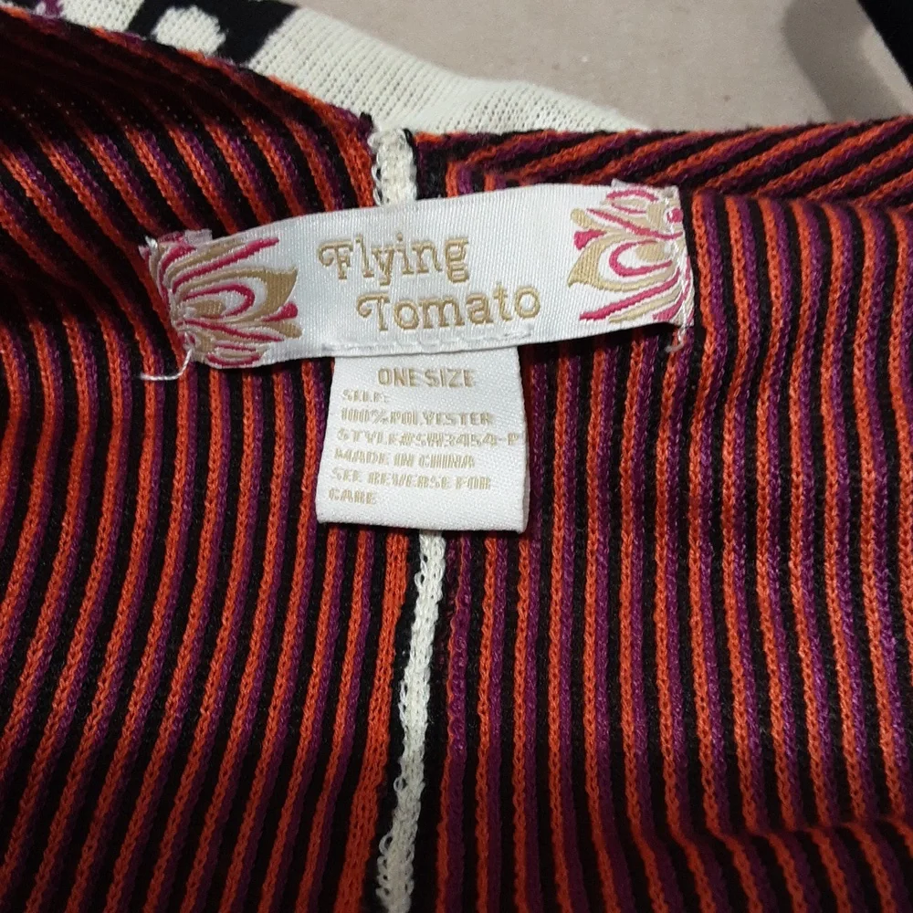 Flying Tomato Striped‎ Purple and Orange Southwestern Shawl
